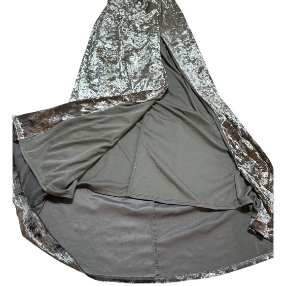 City Triangles Metallic Silver Gray Formal Dress Polyester Blend Junior Size 7 - Picture 12 of 16